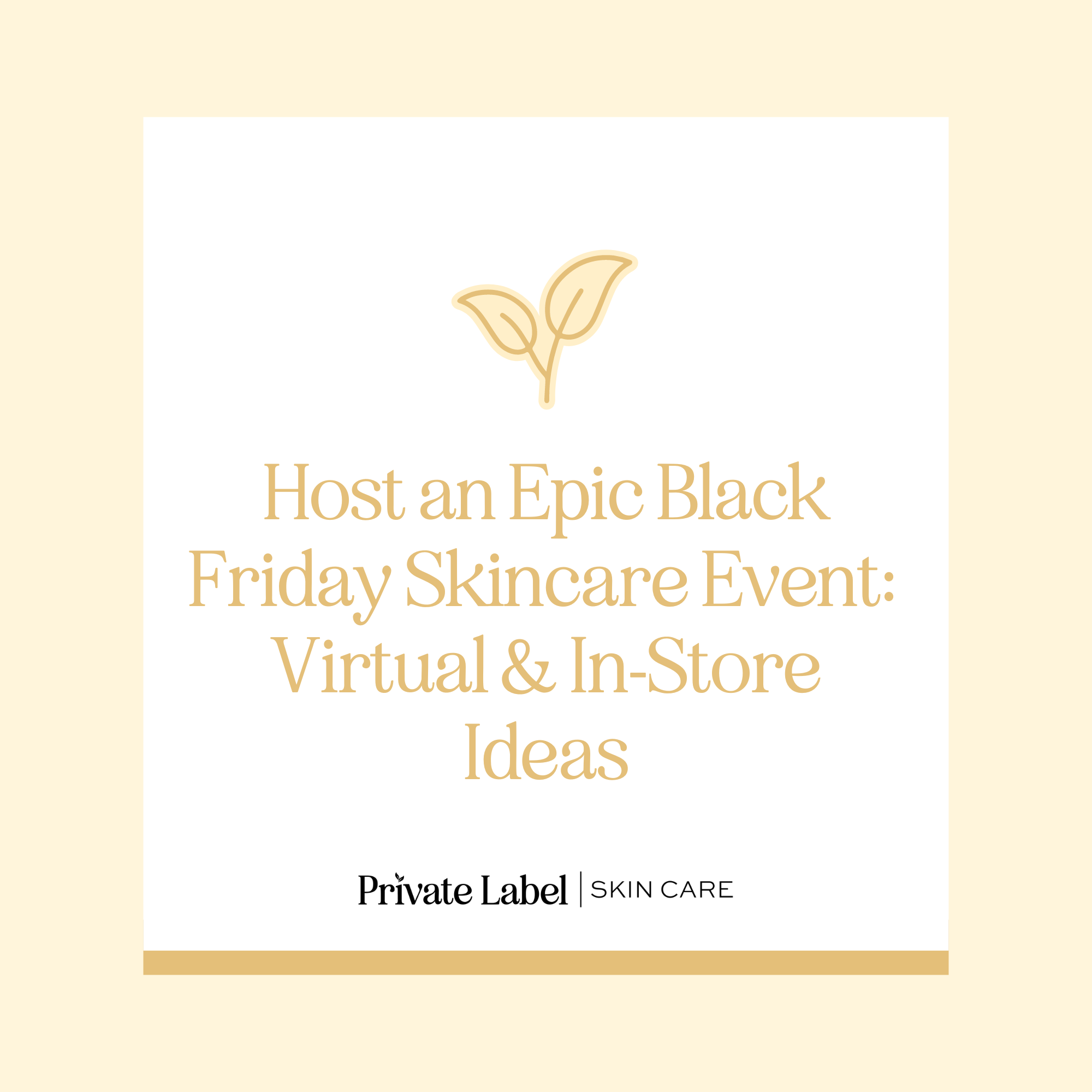 Host an Epic Black Friday Skincare Event: Virtual & In-Store Ideas